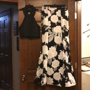Two piece prom dress